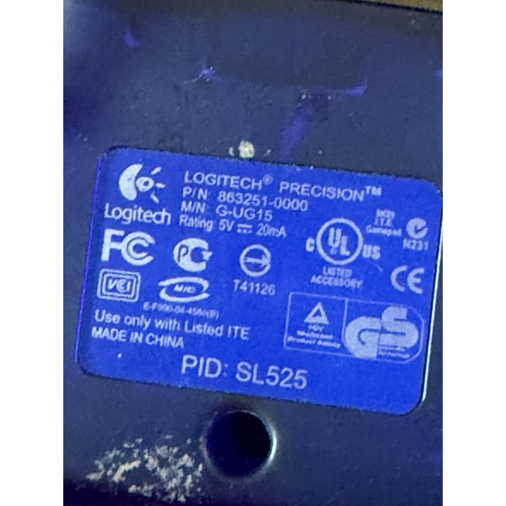 Logitech Precision (Model G-UG15) Blue Wired USB Video Game Controller - Picture 5 of 5